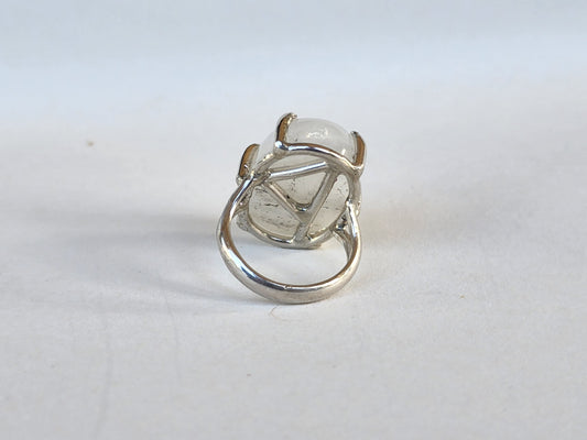 Moonstone Wunjo (Joy) Hidden Rune Ring