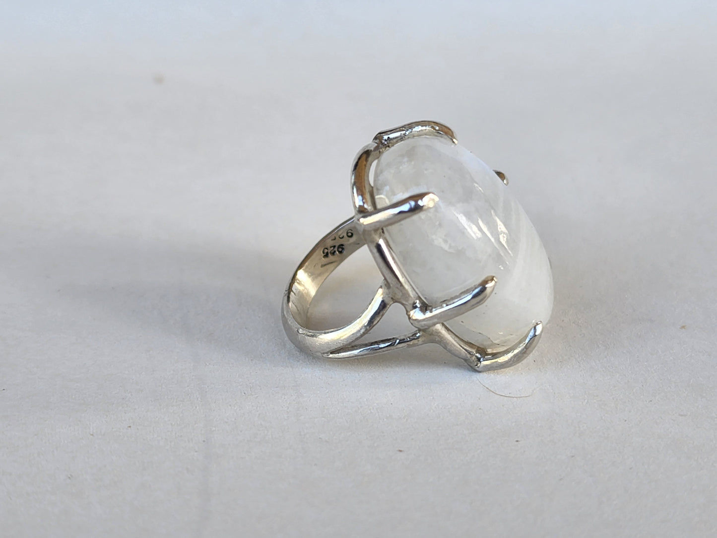Moonstone Wunjo (Joy) Hidden Rune Ring