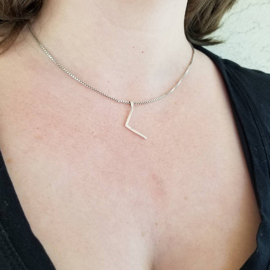 Kenaz Kanu Rune Sterling Silver Pendant - Creativity, Knowledge, Inspiration - Elder Futhark Runes