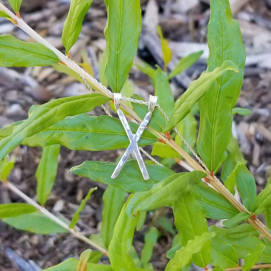 Gebo Gift Rune Sterling Silver Pendant - Generosity, Love, Partnership, Unity - Elder Futhark Runes