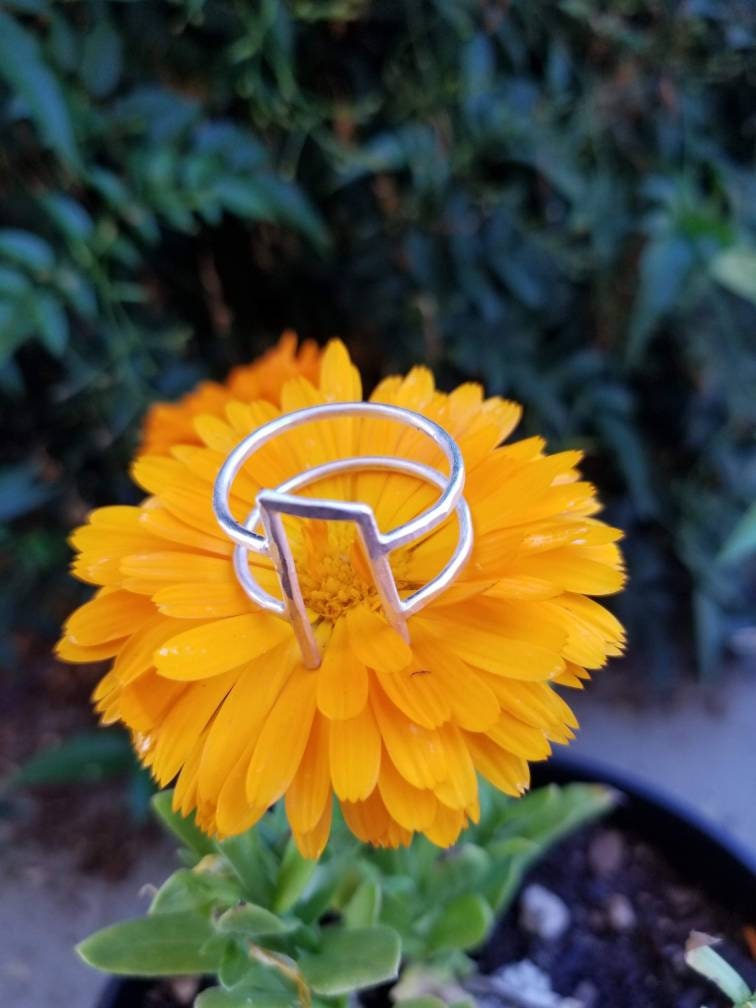 Uruz Sterling Silver Rune Ring - Physical Health, Strength, Courage - Elder Futhark Runes - Made to Order