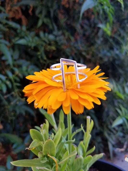 Uruz Sterling Silver Rune Ring - Physical Health, Strength, Courage - Elder Futhark Runes - Made to Order