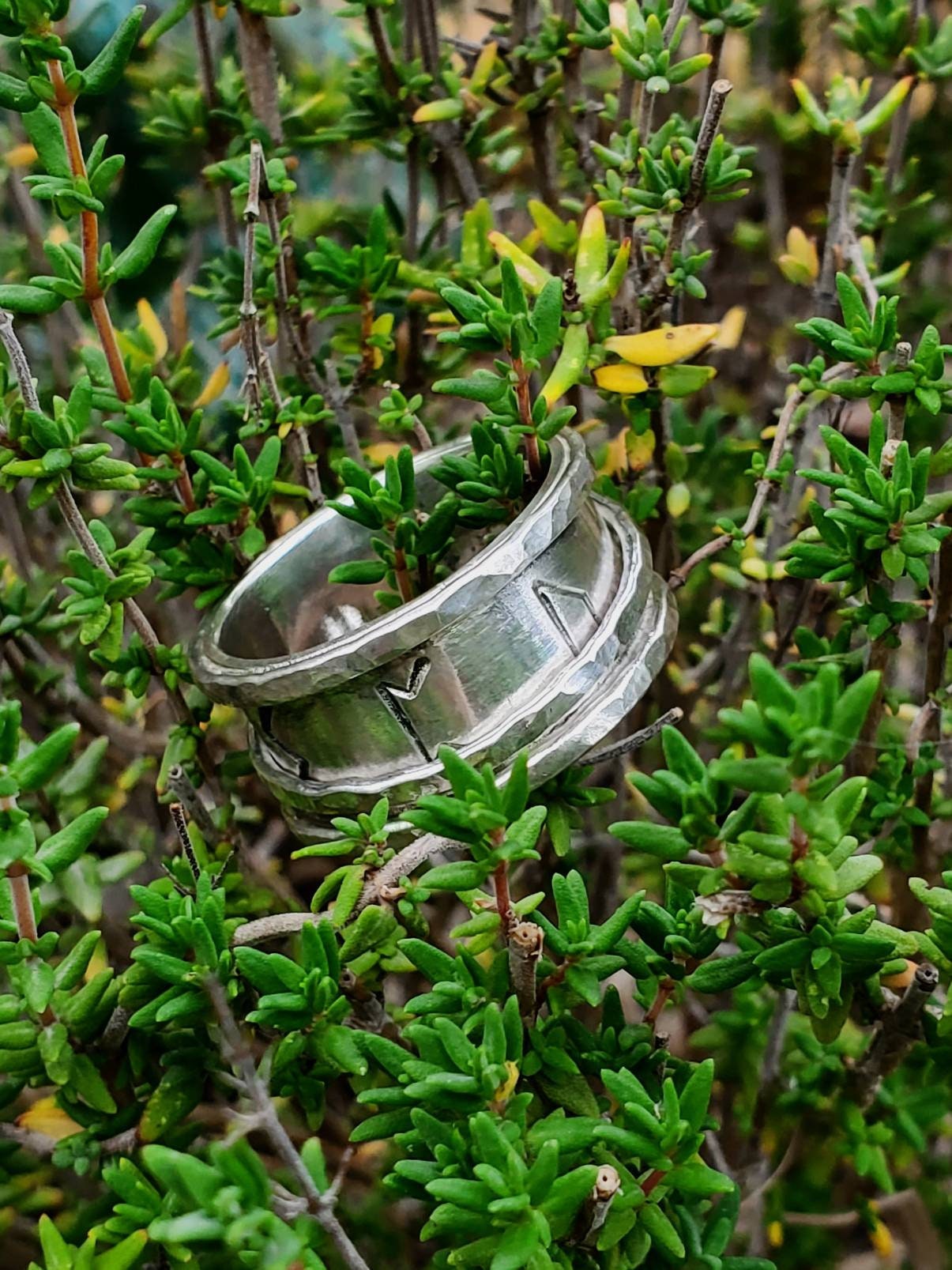 Sterling Silver Secret Rune Spinner Ring