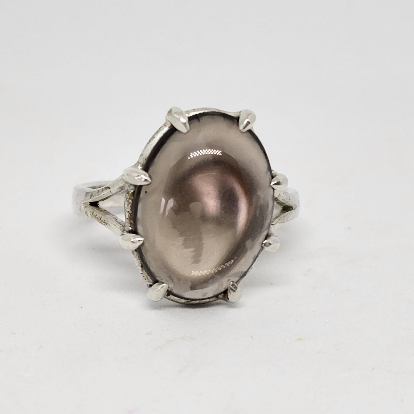 Smoky Quartz 8 Prong Ring