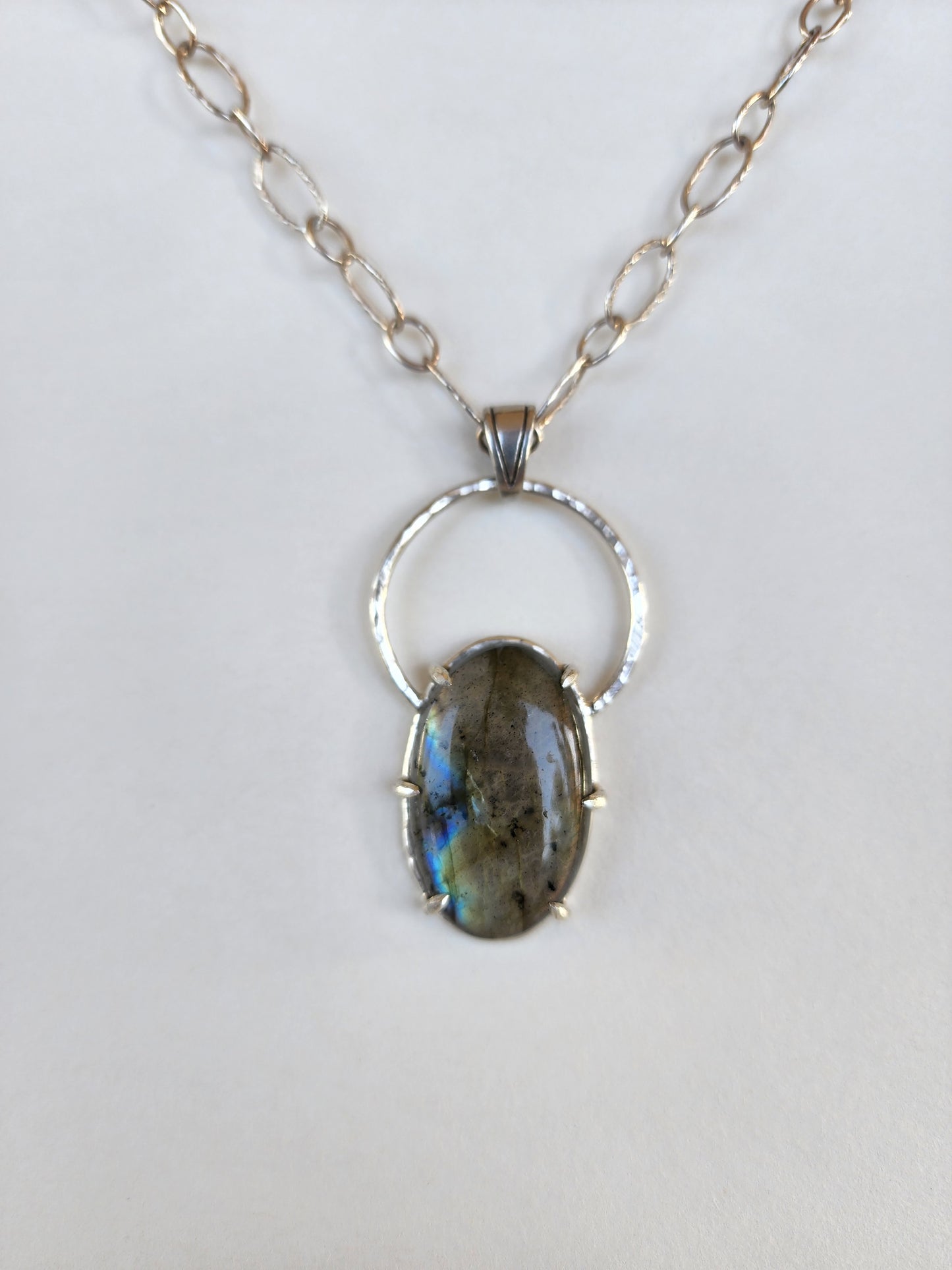 Labradorite Algiz Hidden Rune Pendant