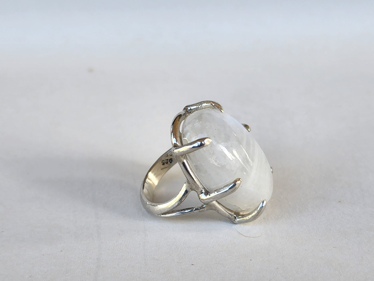 Moonstone Wunjo (Joy) Hidden Rune Ring
