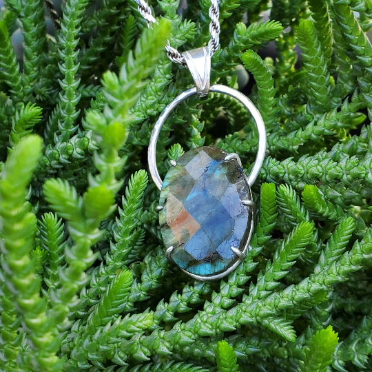 Labradorite Hidden Rune Pendant