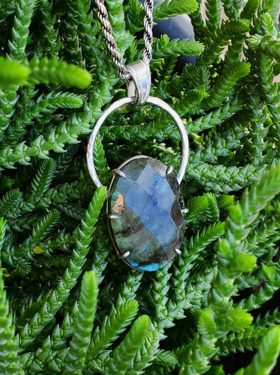 Labradorite Hidden Rune Pendant