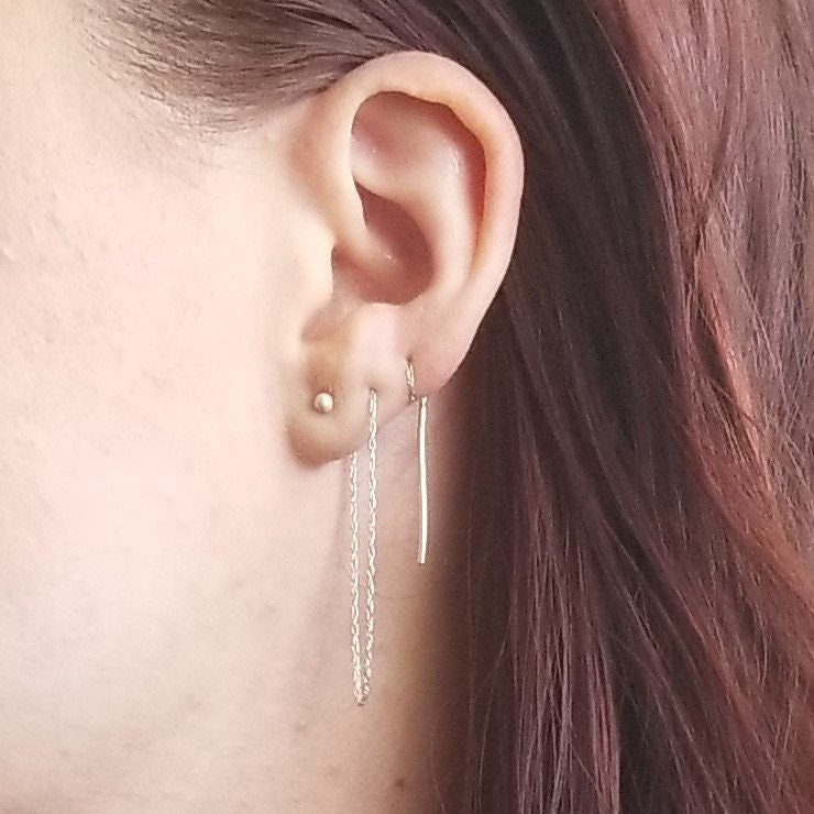 Flexible Sterling Silver Twist Chain Threaders