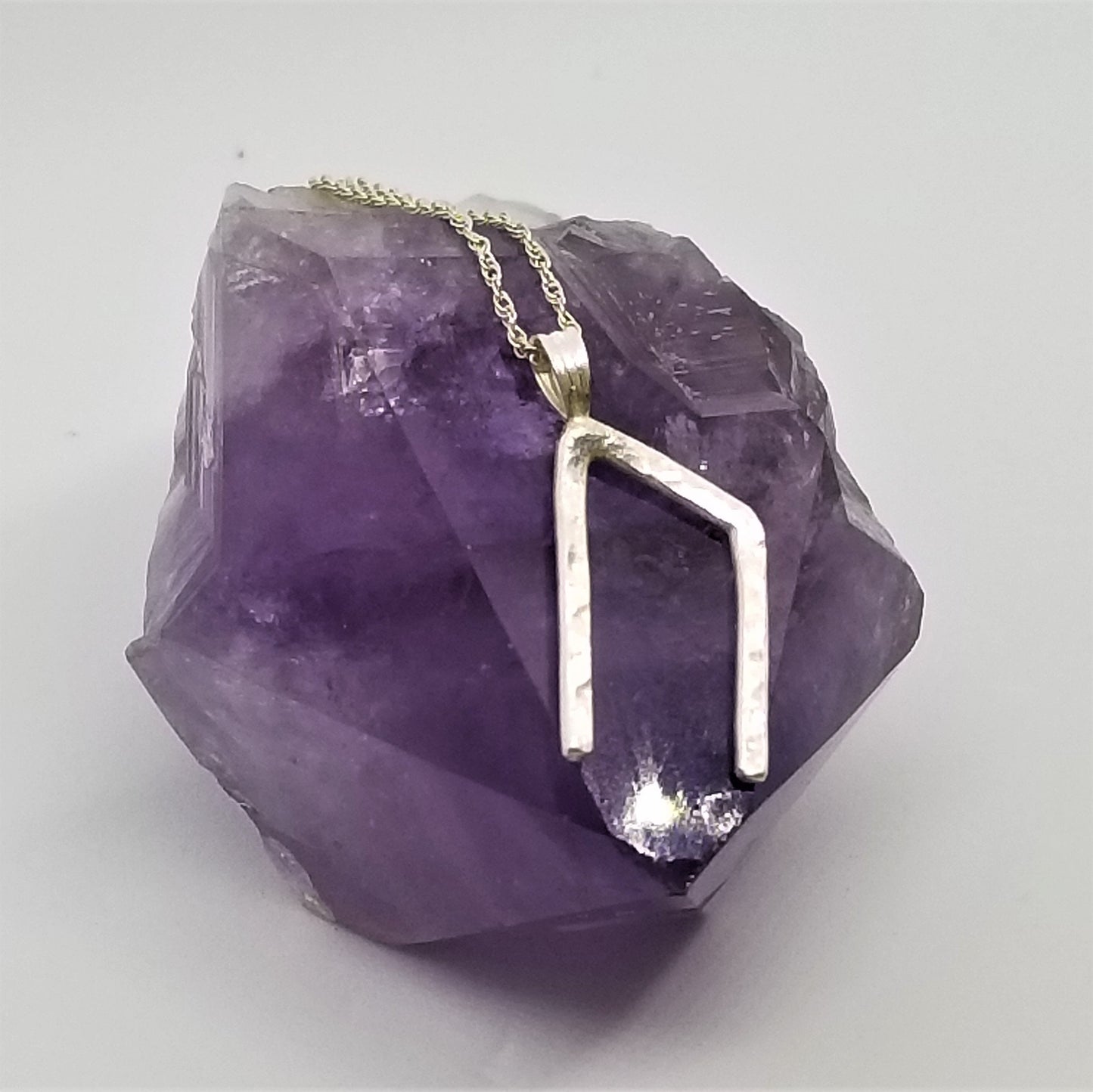 Uruz Rune Sterling Silver Pendant - Physical Health, Strength, Courage - Elder Futhark Runes