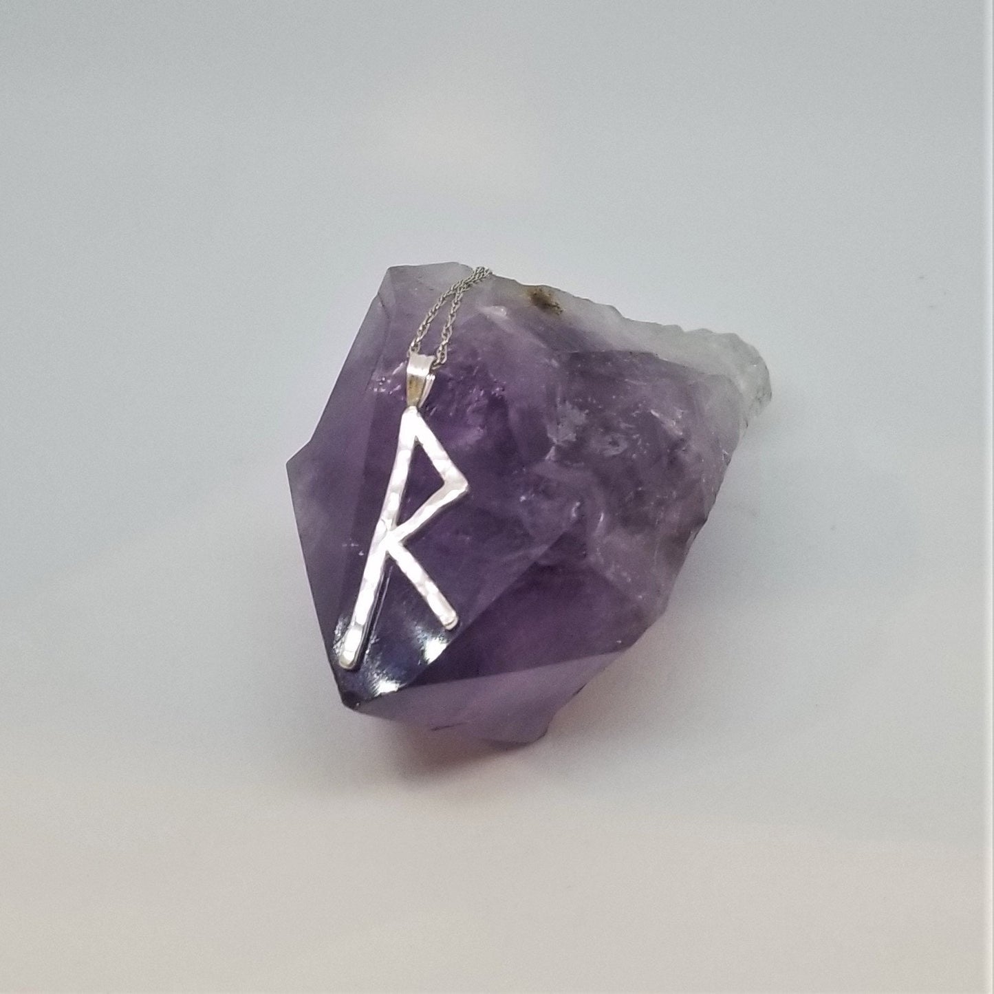 Raido Raidho Rune Sterling Silver Pendant - Movement, Journeys, Opportunities - Elder Futhark Runes