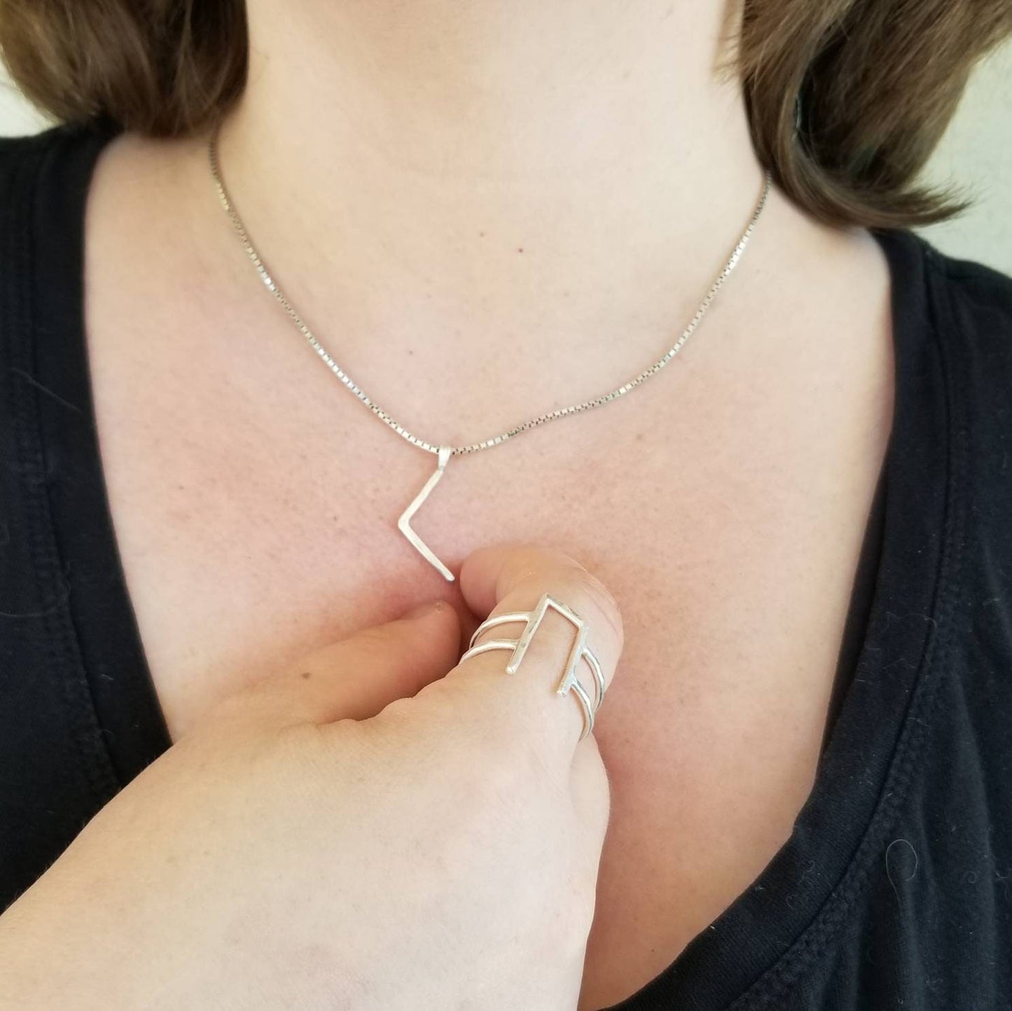 Kenaz Kanu Rune Sterling Silver Pendant - Creativity, Knowledge, Inspiration - Elder Futhark Runes