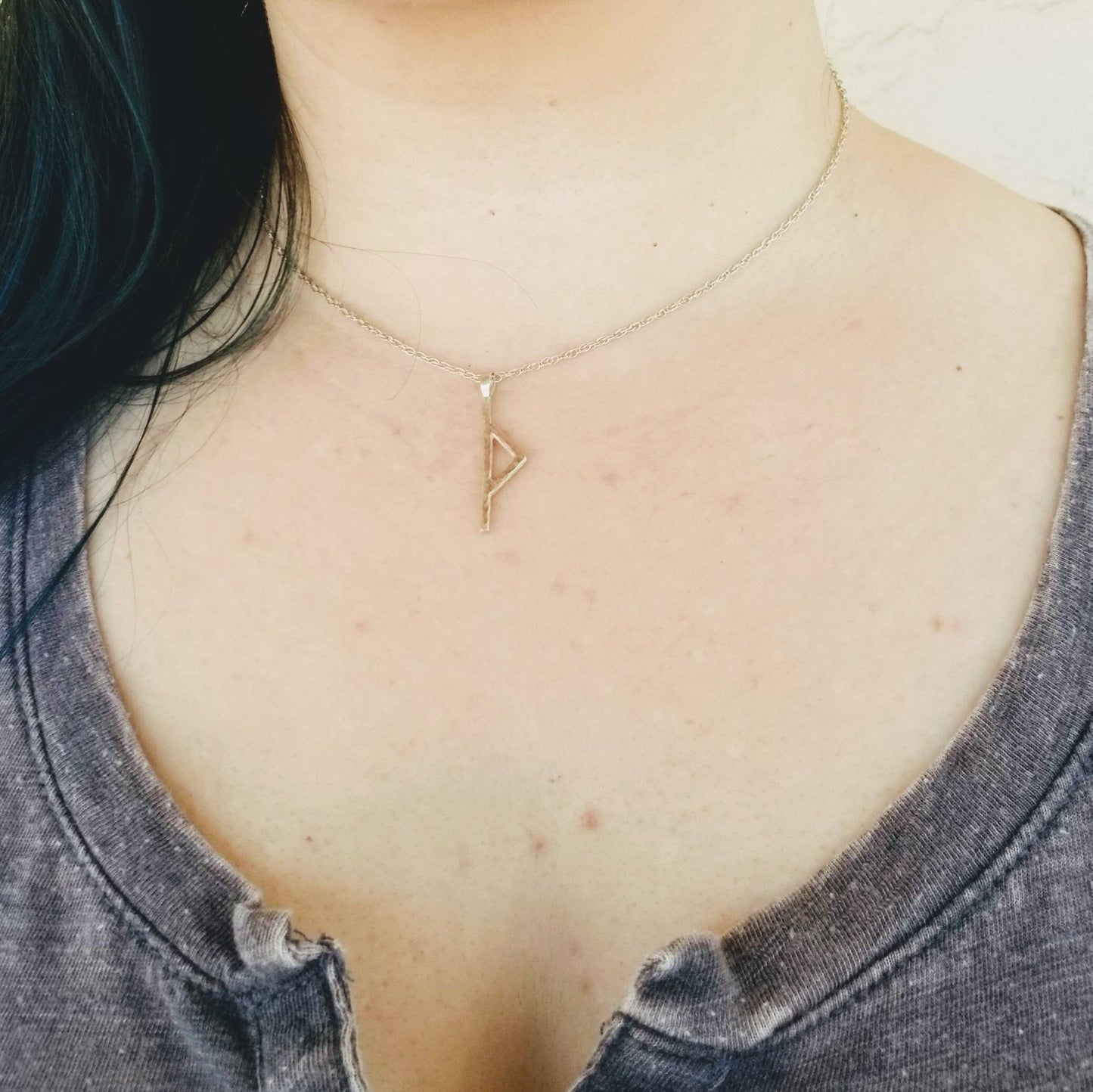 Thurisaz Sterling Silver Pendant - Protection, Defense or Attack, Resistance, Protest - Elder Futhark Runes