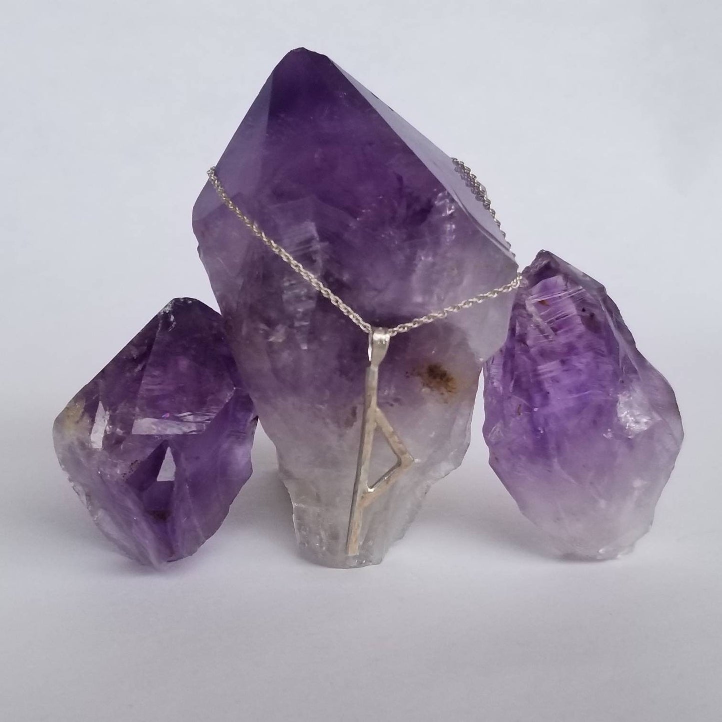 Thurisaz Sterling Silver Pendant - Protection, Defense or Attack, Resistance, Protest - Elder Futhark Runes