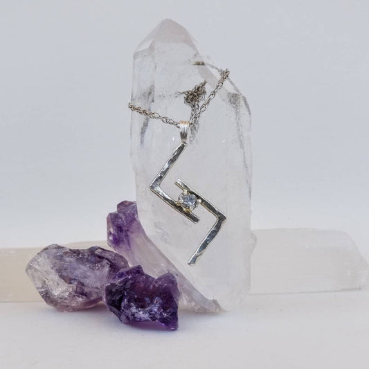 Jera Rune Sterling Silver Pendant - Elder Futhark Runes