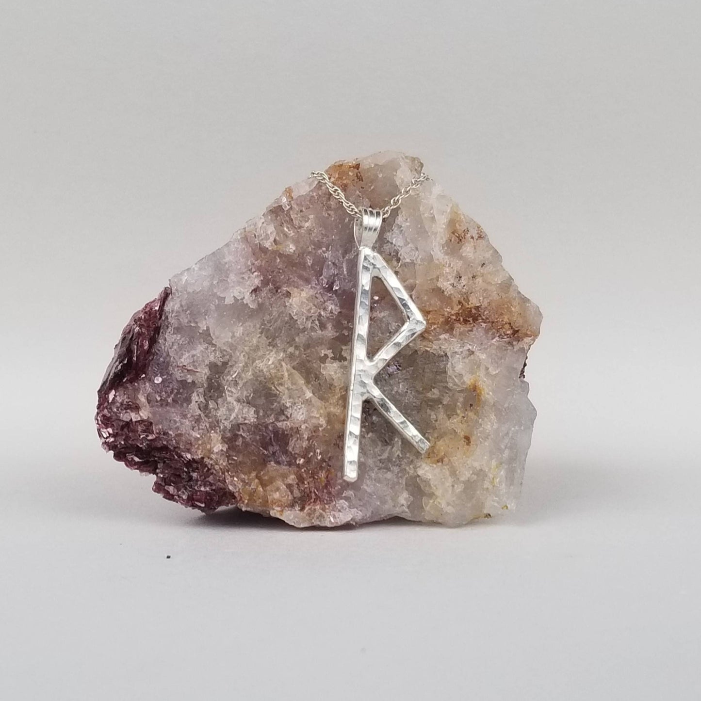 Raido Raidho Rune Sterling Silver Pendant - Movement, Journeys, Opportunities - Elder Futhark Runes