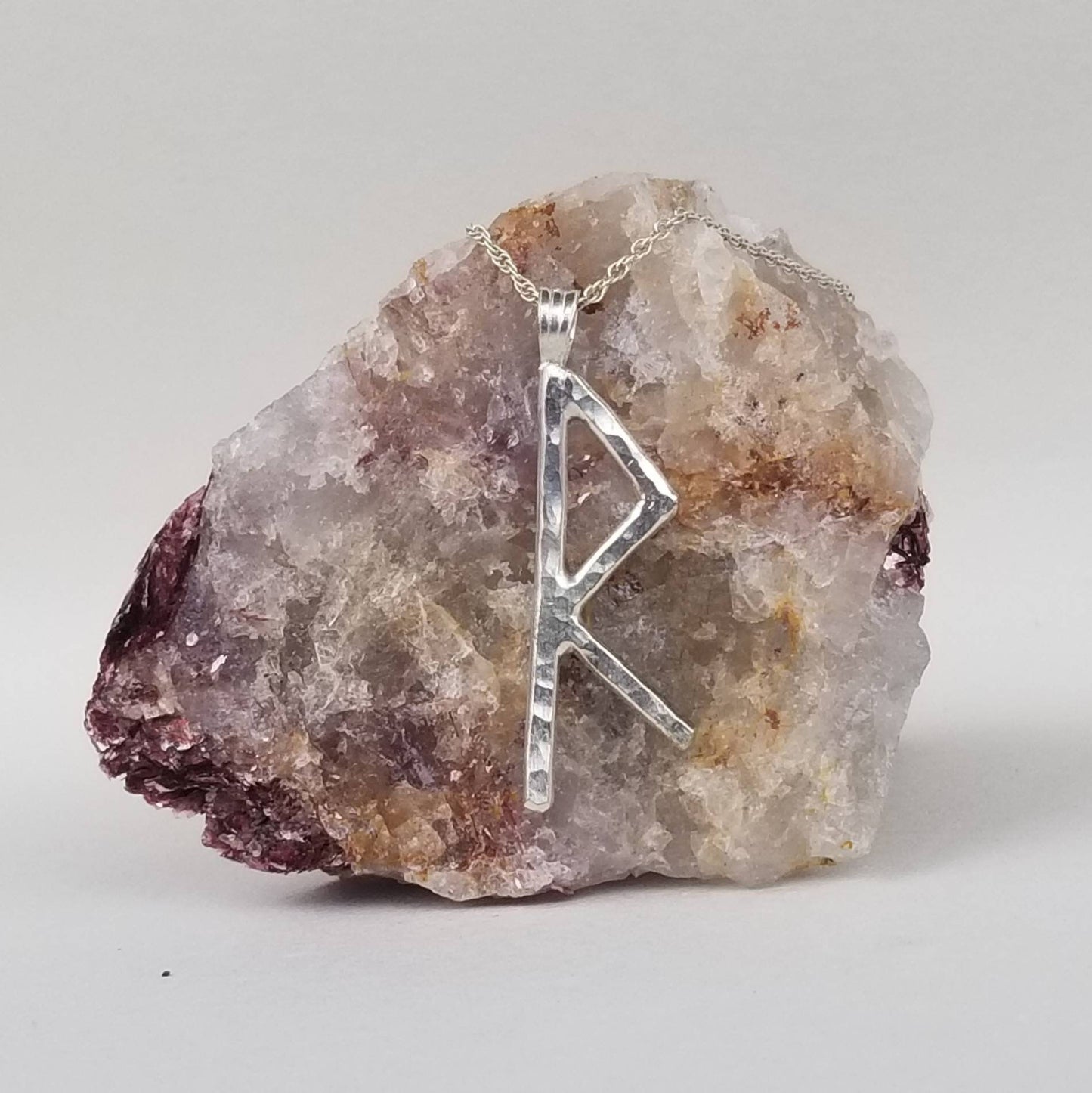 Raido Raidho Rune Sterling Silver Pendant - Movement, Journeys, Opportunities - Elder Futhark Runes