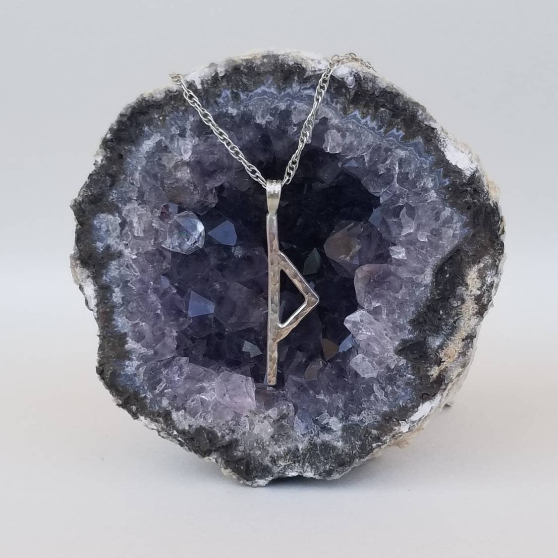 Thurisaz Sterling Silver Pendant - Protection, Defense or Attack, Resistance, Protest - Elder Futhark Runes