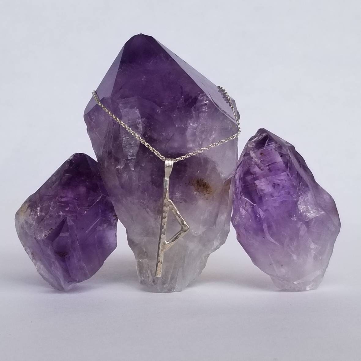 Thurisaz Sterling Silver Pendant - Protection, Defense or Attack, Resistance, Protest - Elder Futhark Runes