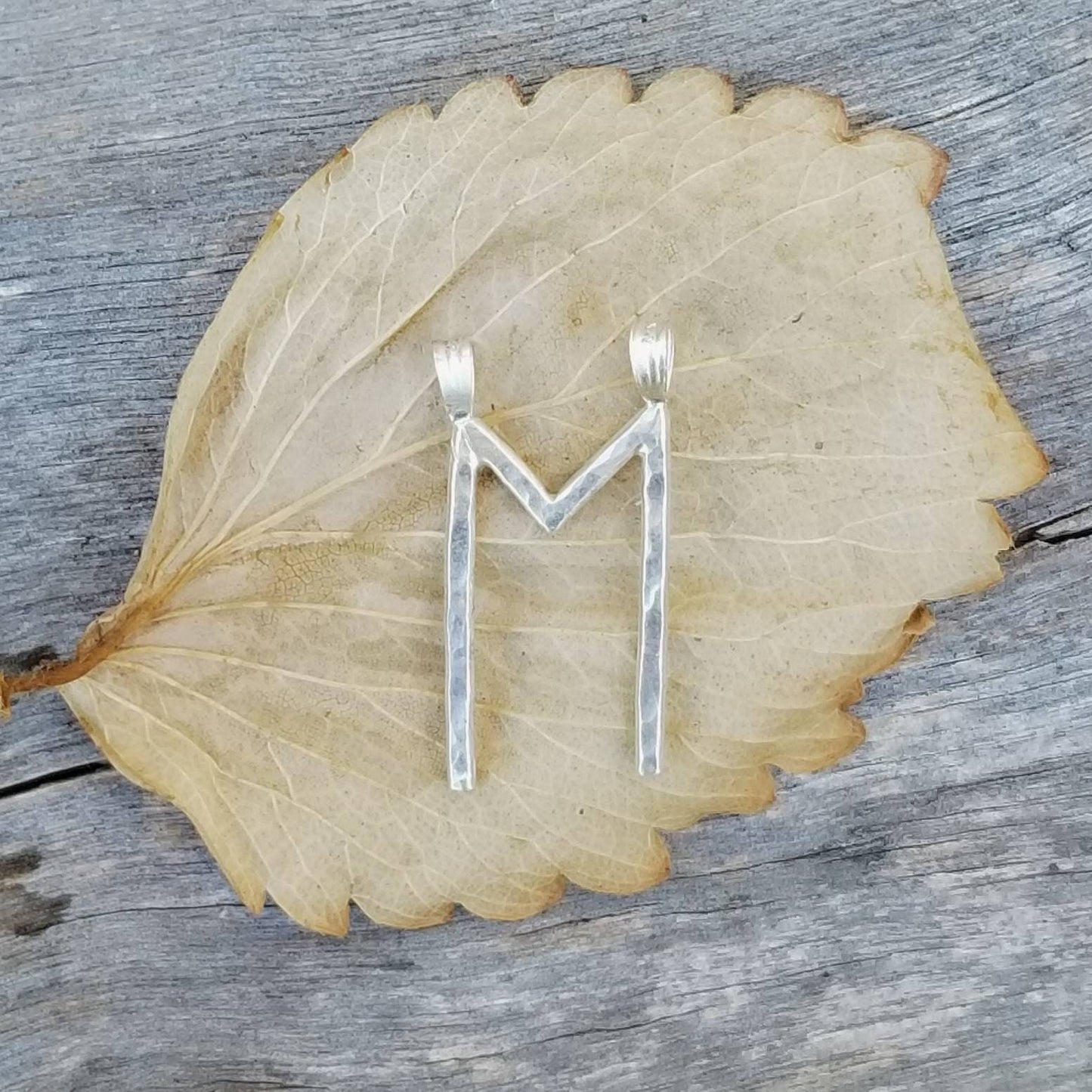Ehwaz Horse Rune Sterling Silver Pendant - Elder Futhark Runes