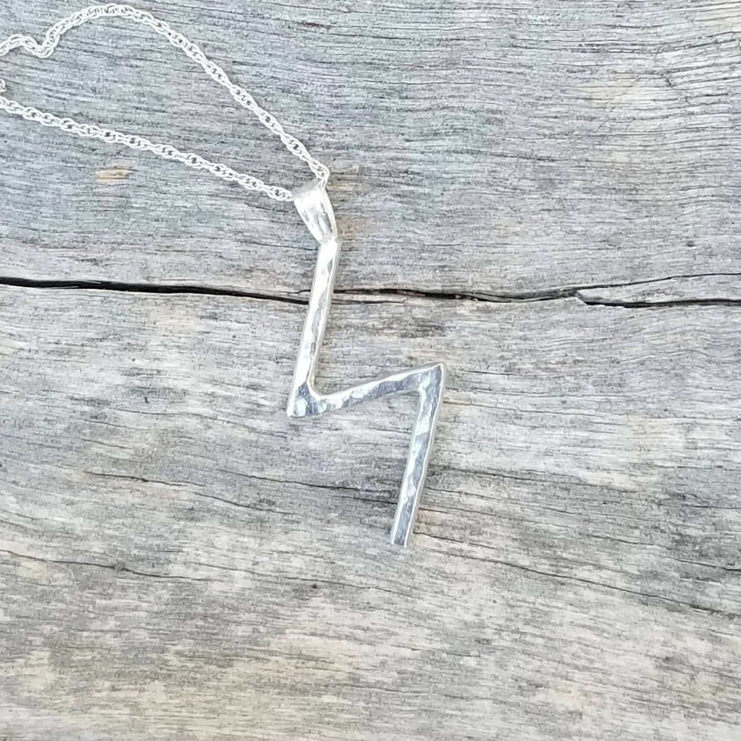Sowilo Sowelo Sun Rune Sterling Silver Pendant - Self-Confidence, Sun, Health, Success - Elder Futhark Runes