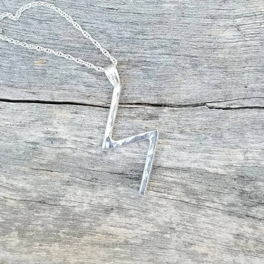 Sowilo Sowelo Sun Rune Sterling Silver Pendant - Self-Confidence, Sun, Health, Success - Elder Futhark Runes