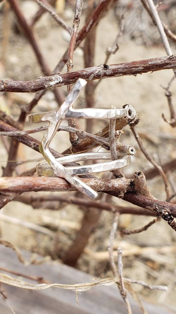 Kenaz Kanu Rune Sterling Silver Ring - Creativity, Knowledge, Inspiration - Elder Futhark Runes - Made to Order
