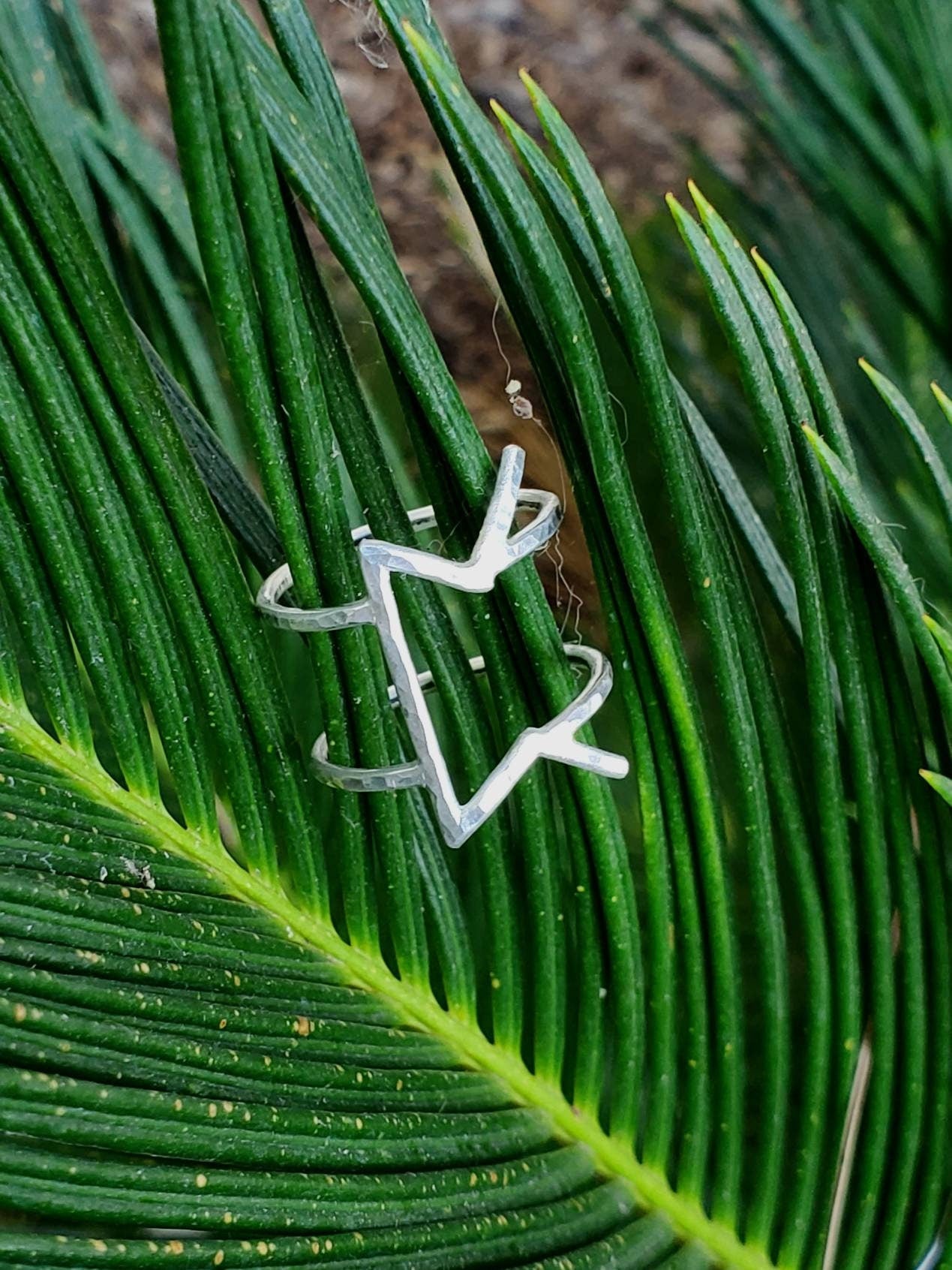 Pertho Perthro Sterling Silver Rune Ring - Luck, Chance, The Unknown - Elder Futhark Runes - Made to Order