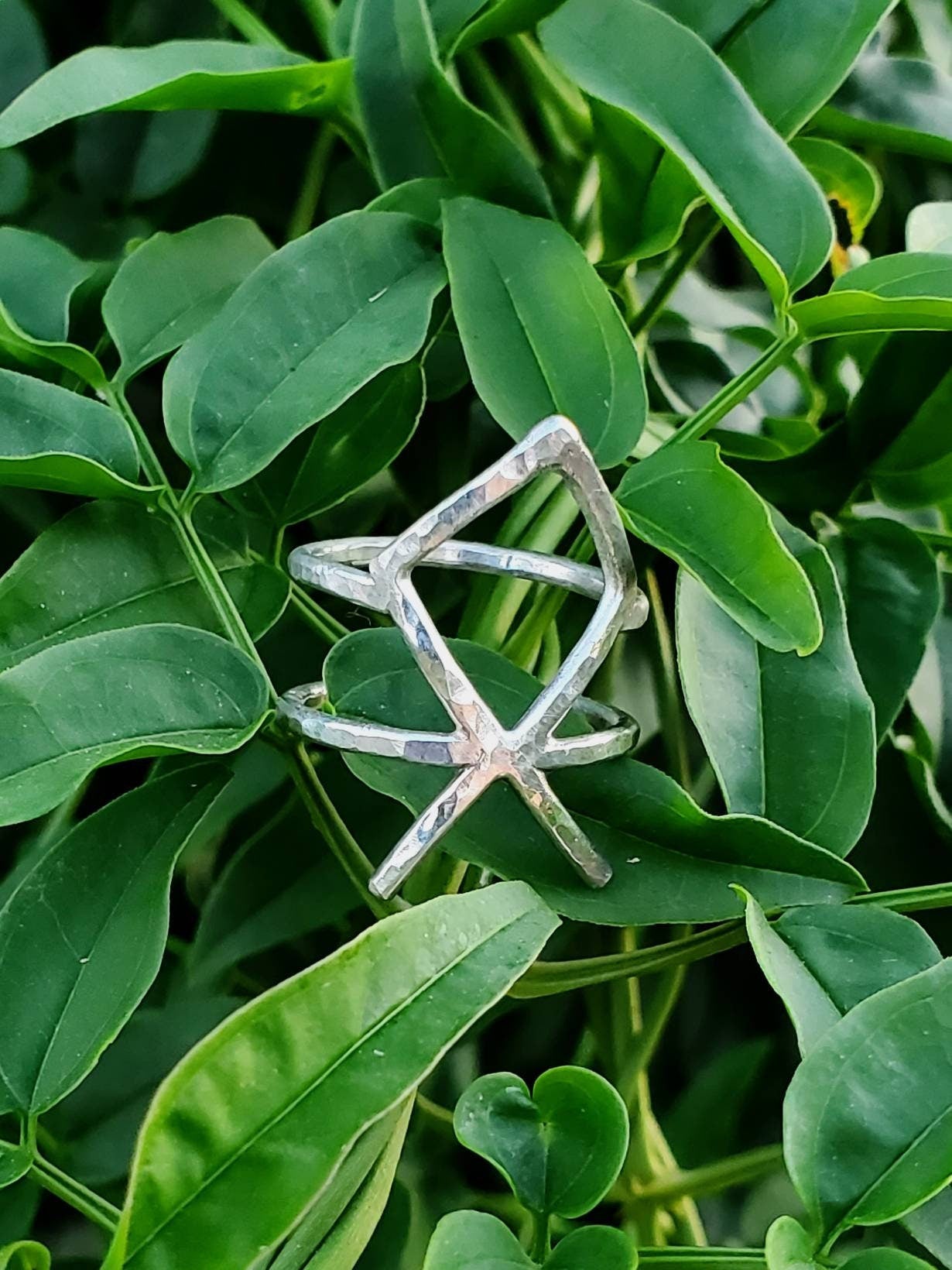 Othala Sterling Silver Rune Ring - Goddess, Home, Plenty, Family - Elder Futhark Runes - Made to Order