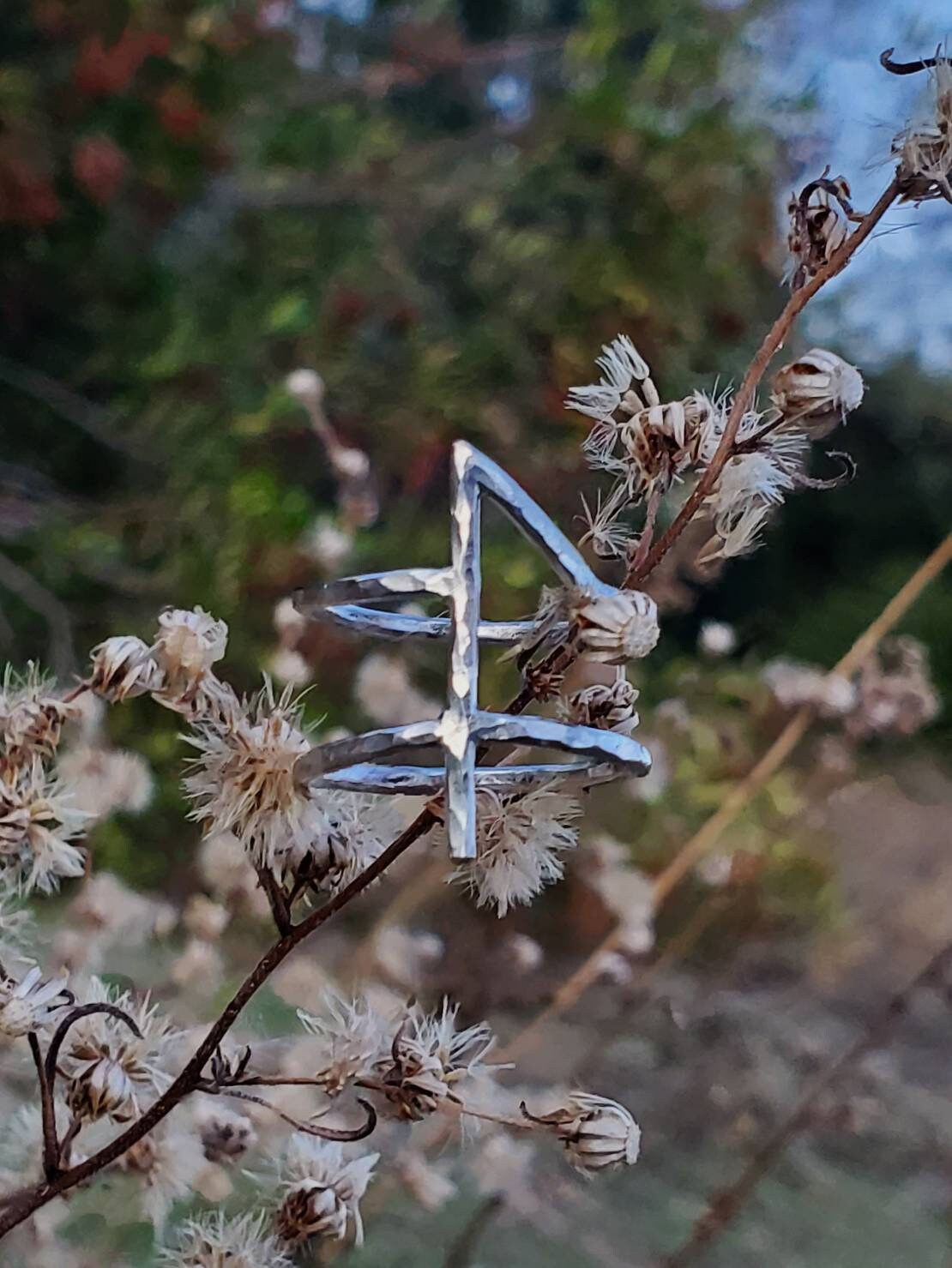 Lagu Laguz Sterling Silver Rune Ring - Flow, Psychic Energy, Dreams - Elder Futhark Runes - Made to Order