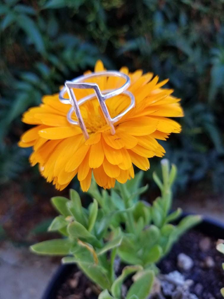 Uruz Sterling Silver Rune Ring - Physical Health, Strength, Courage - Elder Futhark Runes - Made to Order
