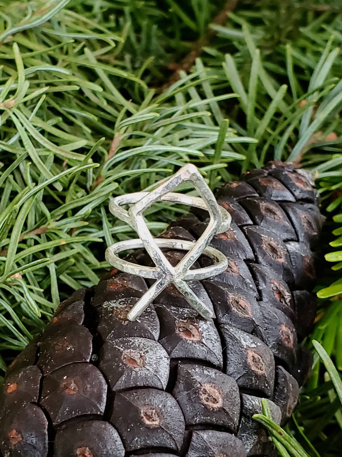 Othala Sterling Silver Rune Ring - Goddess, Home, Plenty, Family - Elder Futhark Runes - Made to Order