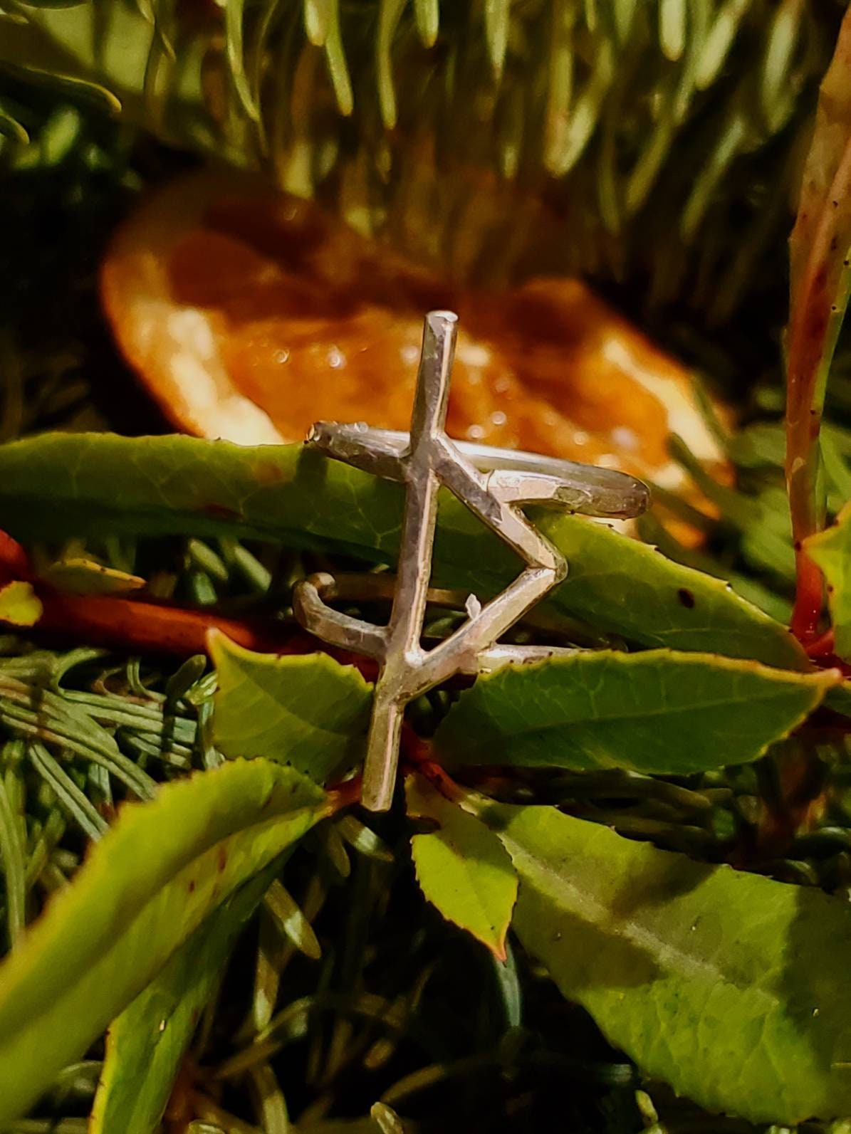 Thurisaz Sterling Silver Ring - Protection, Defense or Attack, Resistance, Protest Elder Futhark Runes - Made to Order
