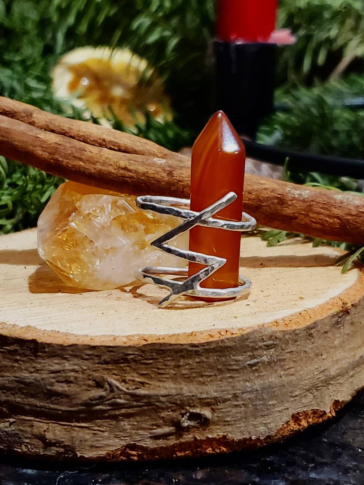 Sowilo Sowelo Sterling Silver Rune Ring - Self-Confidence, Sun, Health, Success - Elder Futhark Runes - Made to Order