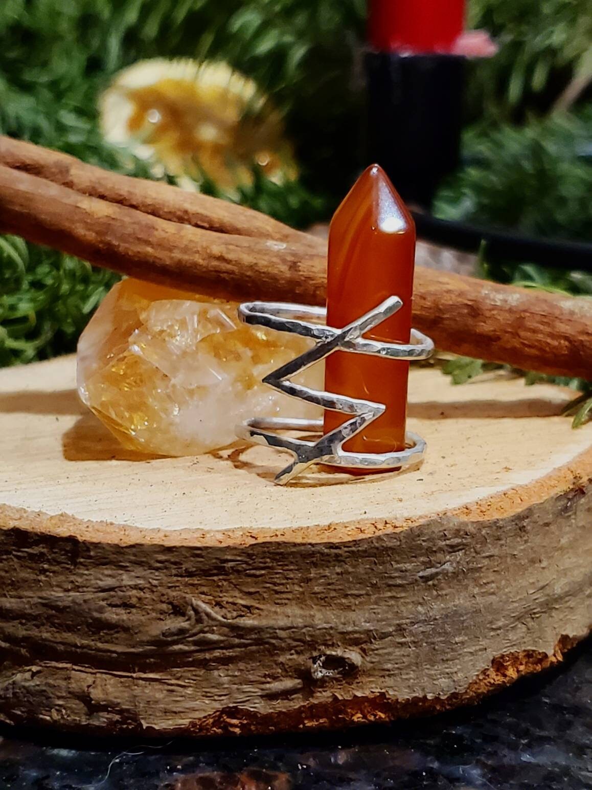 Sowilo Sowelo Sterling Silver Rune Ring - Self-Confidence, Sun, Health, Success - Elder Futhark Runes - Made to Order