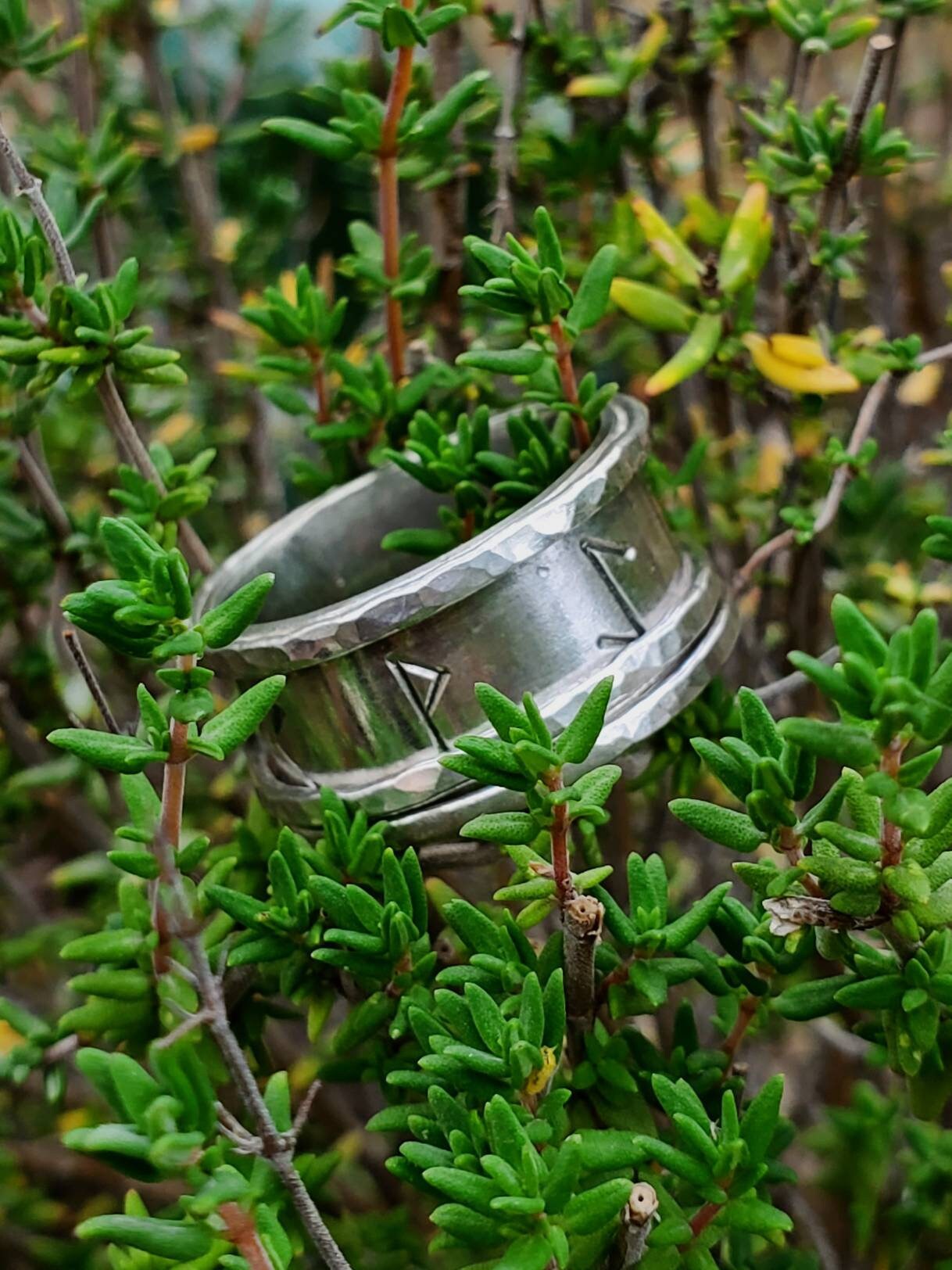 Sterling Silver Secret Rune Spinner Ring