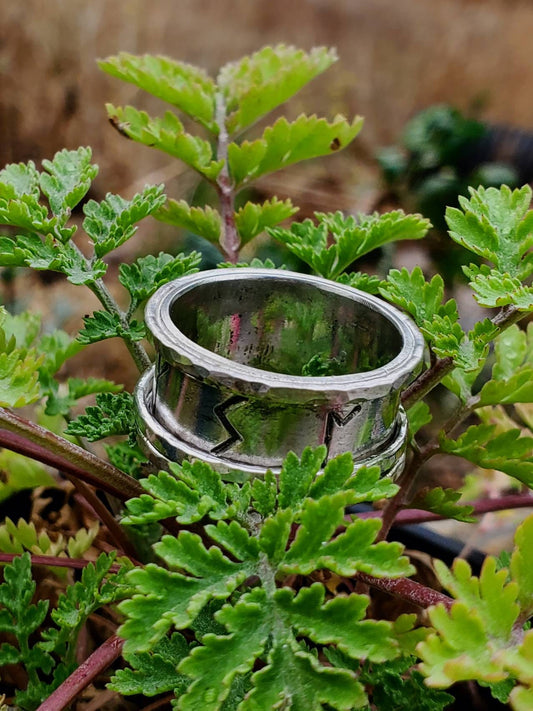 Sterling Silver Secret Rune Spinner Ring