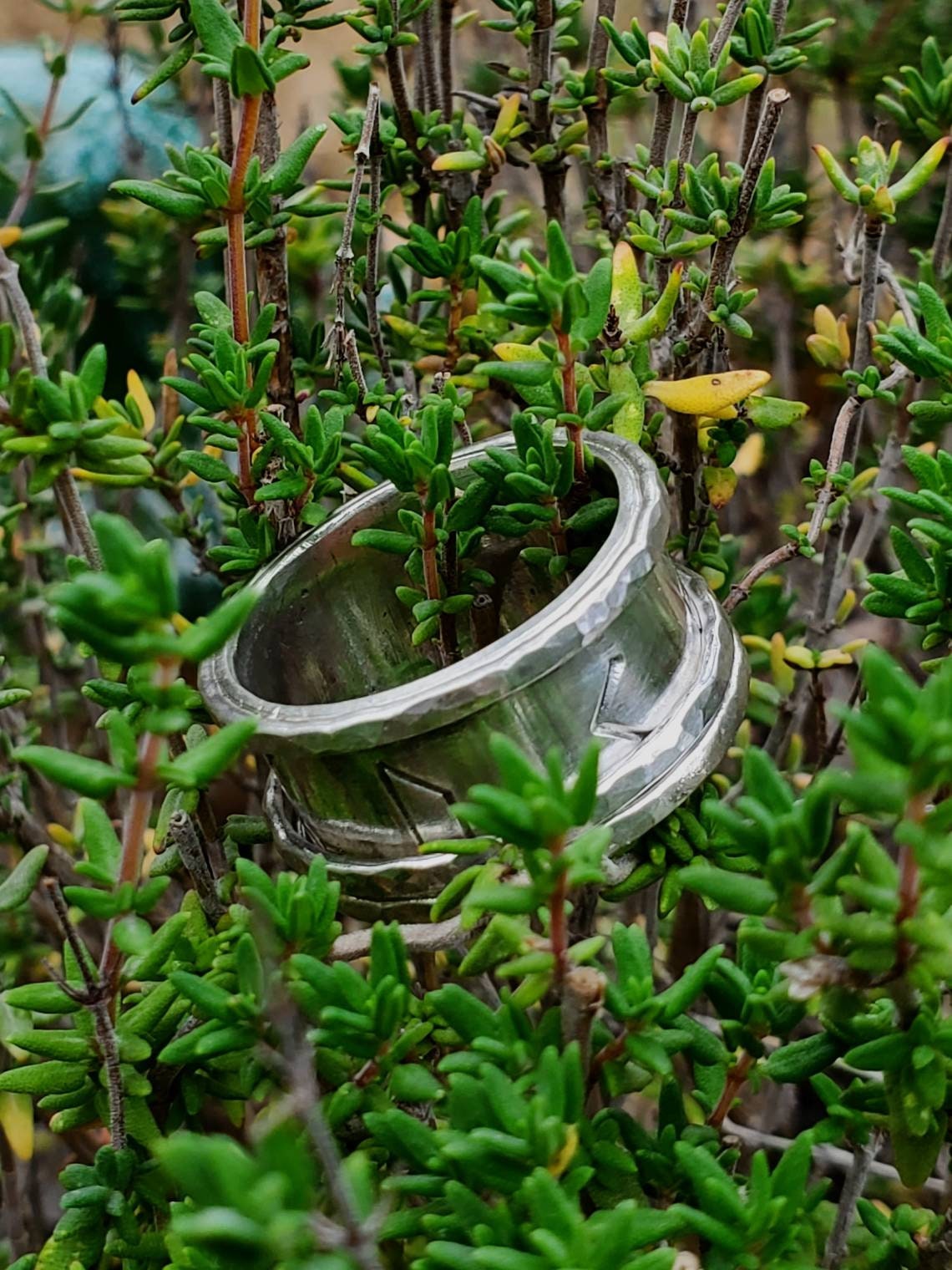 Sterling Silver Secret Rune Spinner Ring